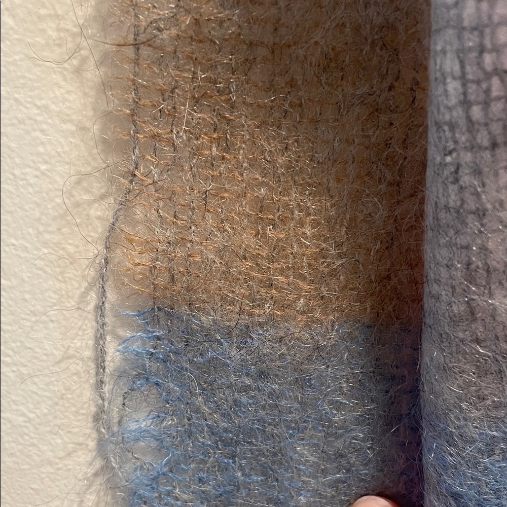 Vintage Mohair Argyle Rectangular Plaid Multicolo… - image 6